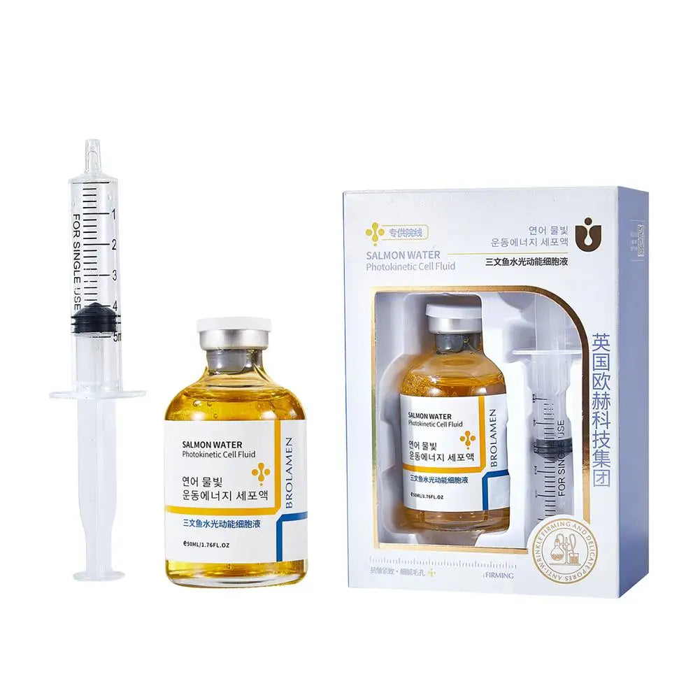 Skin Rejuvenation Essence Korean Salmon Wrinkle Serum Strengthen Skin Barrier Function 24 Hours Continuous Hydration Fiming Care